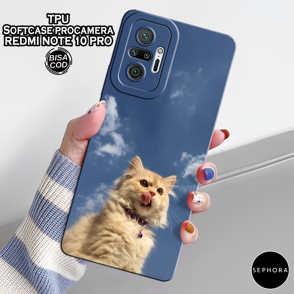 Case Xiaomi Redmi Note 10 Pro - Fashion Case Kucing - Softcase Xiaomi Redmi Note 10 Pro - Case Pro C