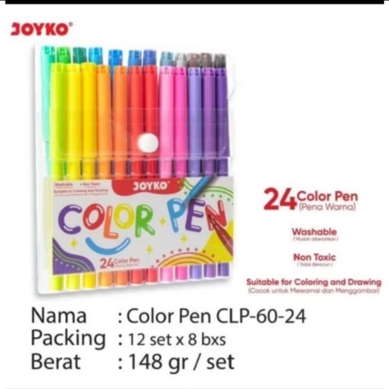 

COLOR PEN CLP-60-24 JOYKO( ISI 24 PCS)