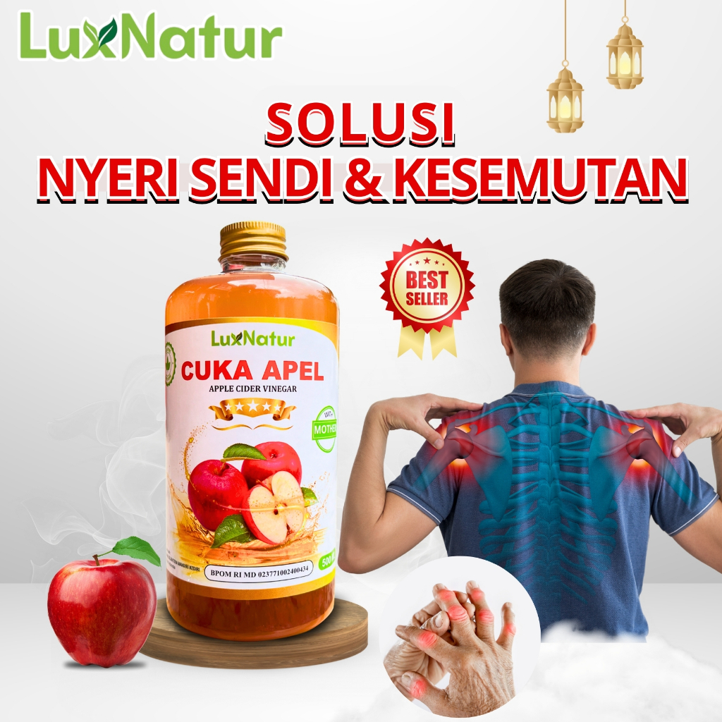 

CUKA APEL ORIGINAL WITH MOTHER CUKA APEL ORGANIK ASLI 500 ML BPOM APPLE CIDER LUXNATUR / CUKA APEL ORIGINAL