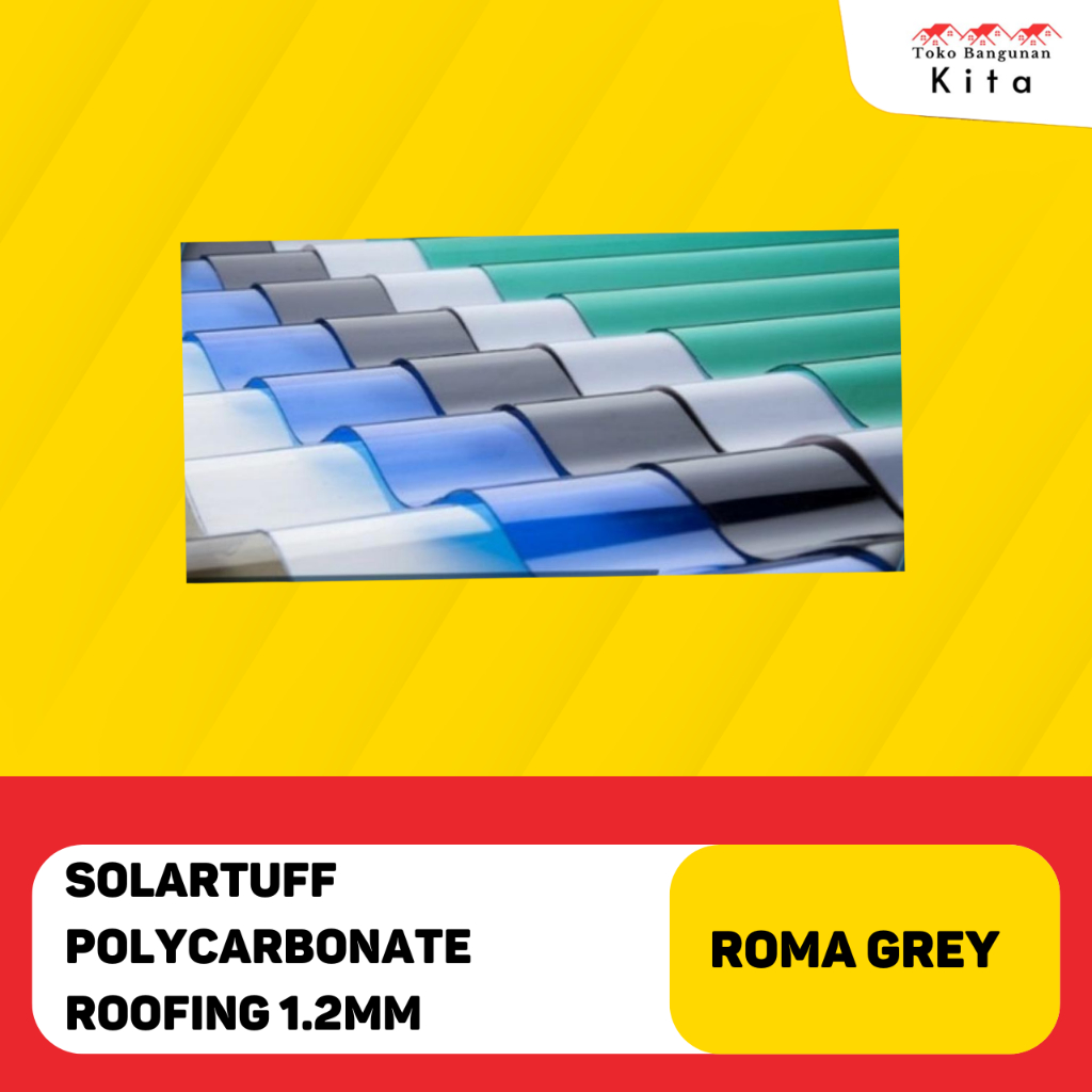 Solartuff Polycarbonate Roofing - Roma (grey)