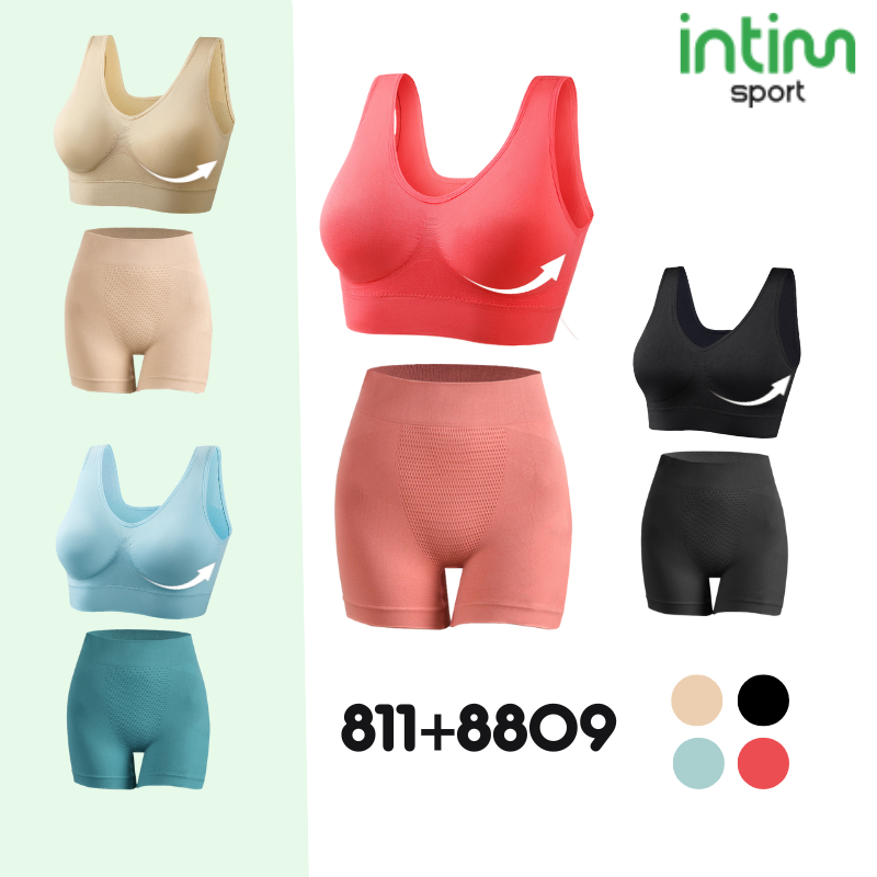 Sport bra jumbo Celana Korset gym bra olahraga yoga bra push up tipis dengan bantalan dada double la