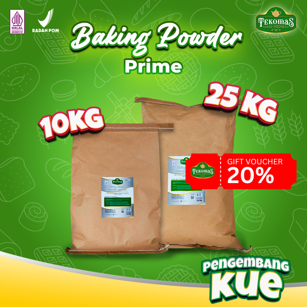 

TEKOMAS – Baking Powder Double Acting Prime 10 kg 25 kg Bahan Kue Roti Premium