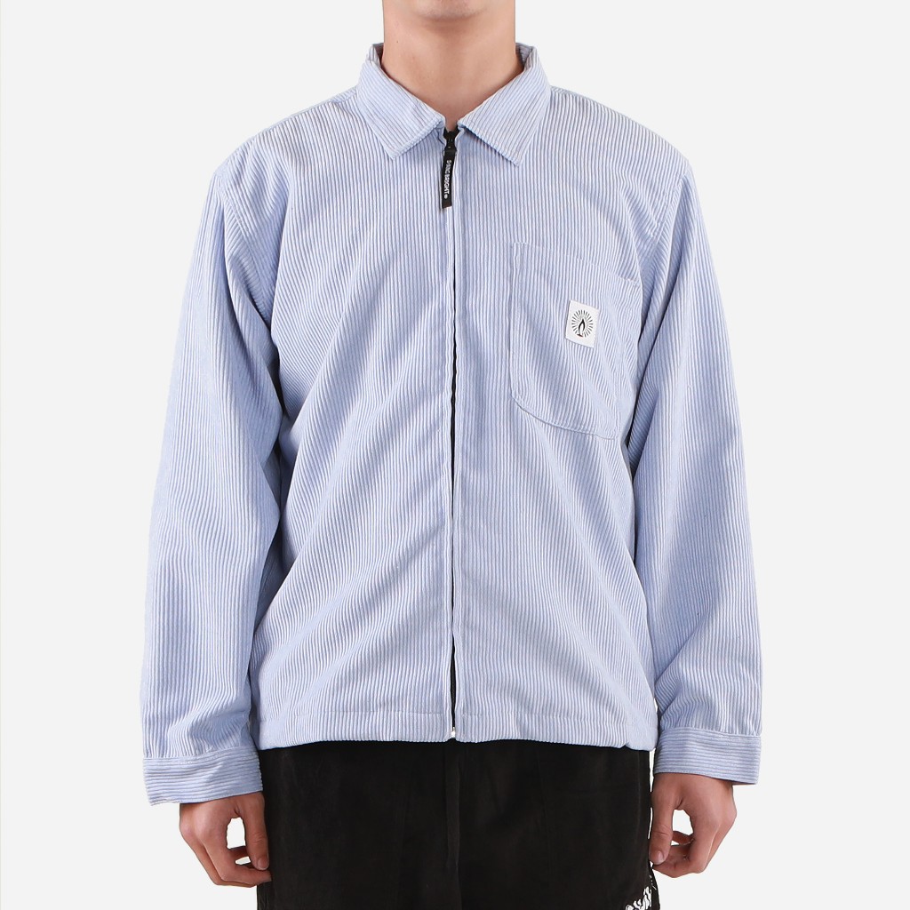 Shining Bright Light Corduroy Work Jacket - Biru Sky Blue