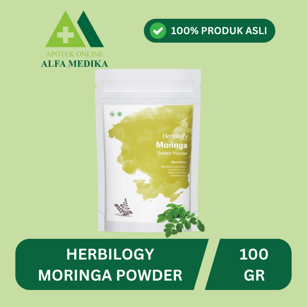 

Herbilogy Moringa (Daun Kelor) Extract Powder – 100g