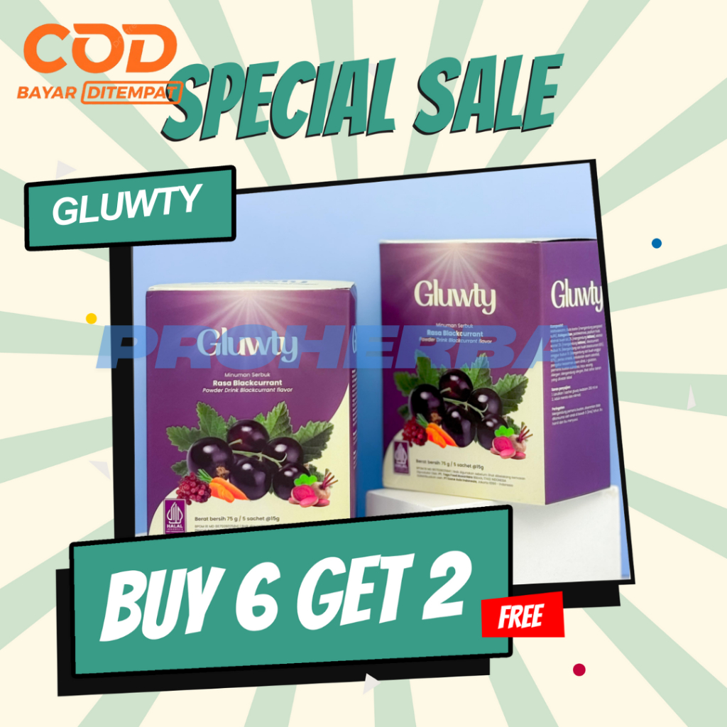 Gluwty Collagen Drink Kolagen Original 75g (8 Box)