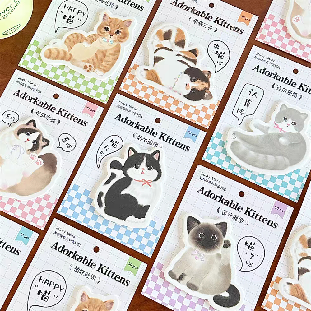 

Memo Lucu Kucing Tuxedo Persian Orange Domestic Siamese Cat British Short Hair Notes Cute