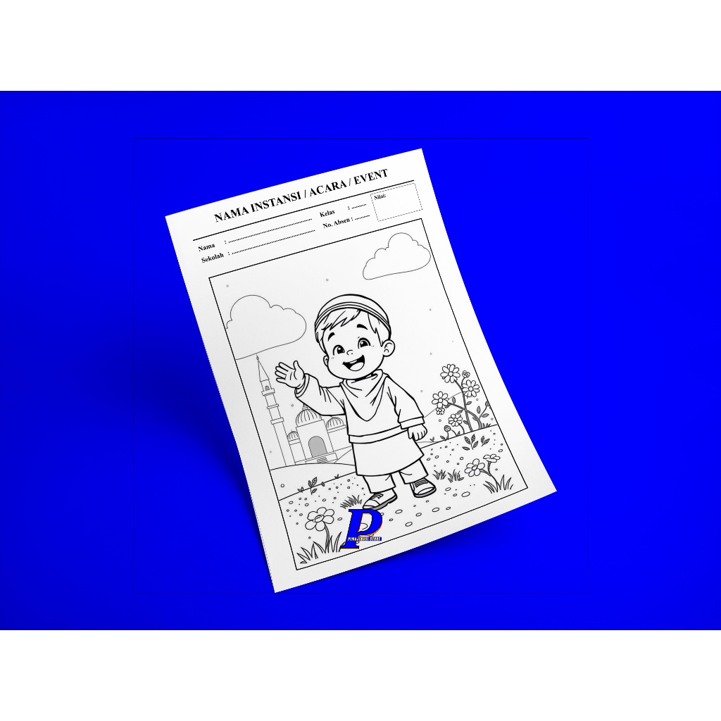 

Mewarnai Gambar Anak Untuk Sekolah atau Perlombaan, Ukuran Kertas A4