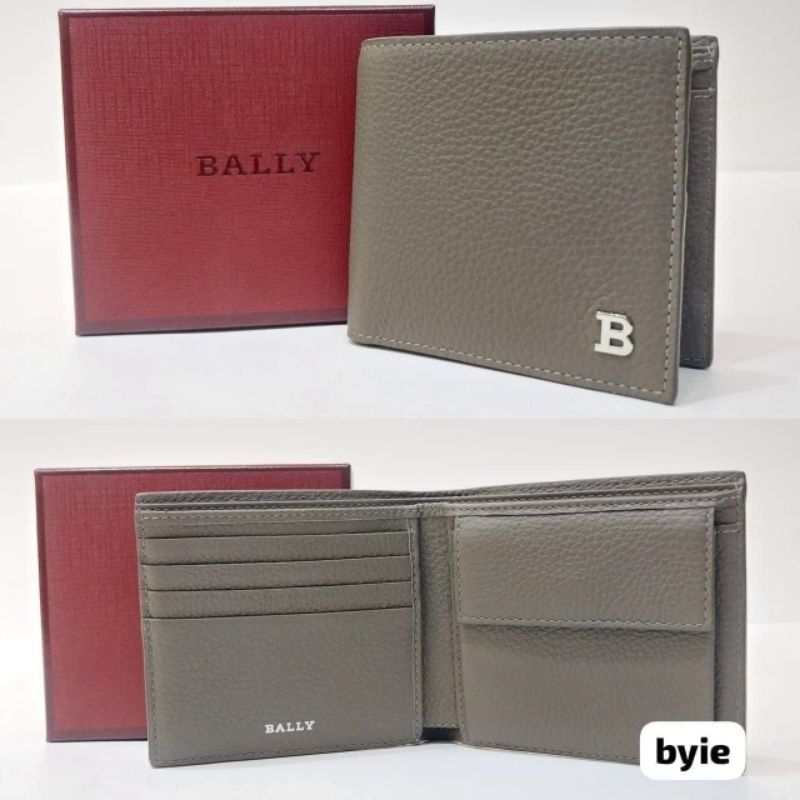 BNIB BALLY Byie bifold wallet man taupe