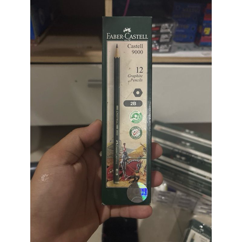 

pensil 2b faber castell 9000 1 pack 12 pcs