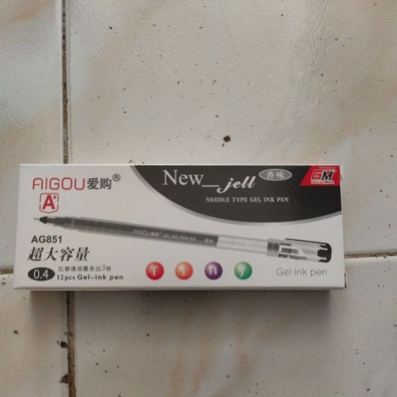 

Pulpen gel apel new gell 1 pak isi 12