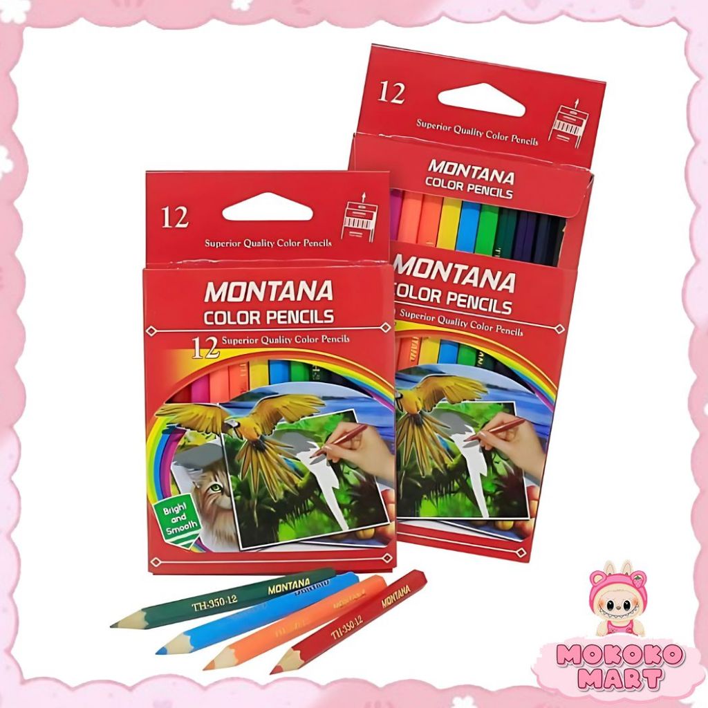 

MM Pensil 12 Warna Pendek Mini MY PENCIL / Color Pencil Paper Box Classic / Coloring Set Anak Anak