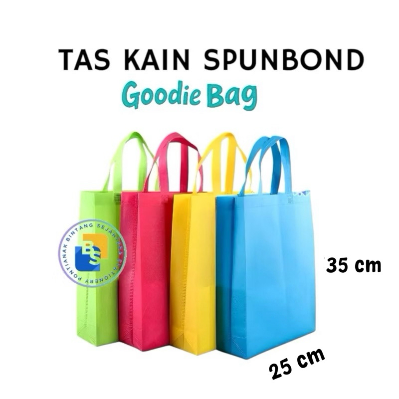 

Goodie bag tas kain spunbond | kantong belanja,tas souvenir, ultah,tote bag murah