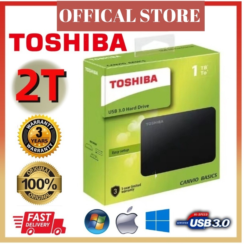 Hardisk Eksternal Toshiba 4TB 2TB 1TB HDD USB 3.0 Portable Original External Hard Drive Hard disk Ek