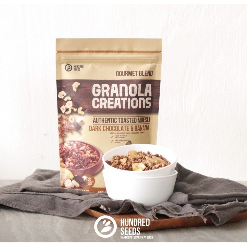 

Hundred Seeds Granola Creations Dark Chocolate Banana 400 gram
