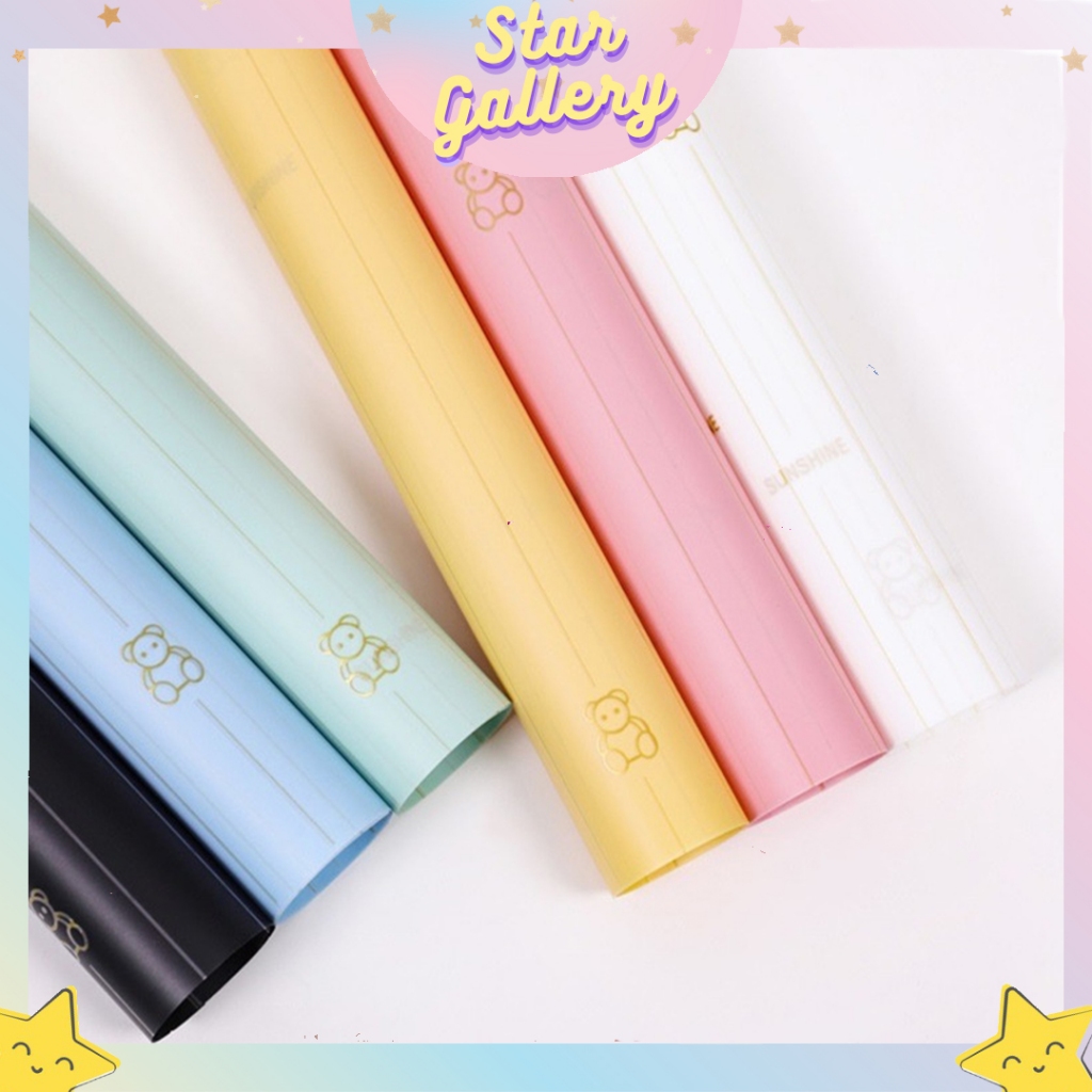 

(1 PACK ISI 20 LEMBAR) Kertas Buket Flower Wrapping Paper Bear Kertas Buket Bunga Motif Beruang KB6096