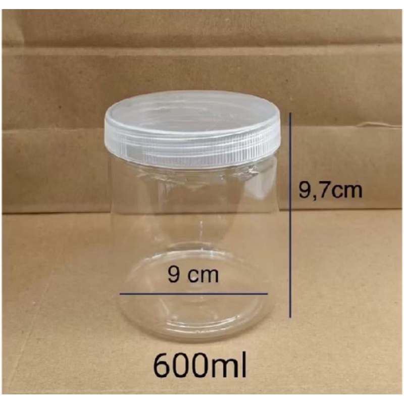 Toples tabung 600ml / Toples kue kering 600ml / Toples silinder 600ml