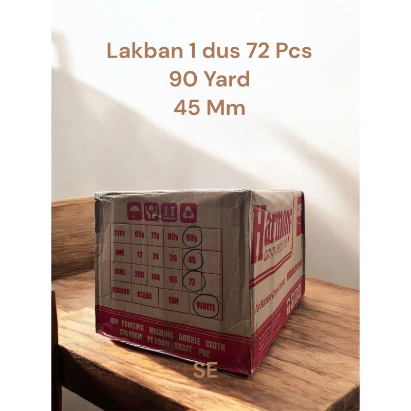 

Lakban Bening Grosir 1 Karton 90Yard 45mm Super Rekat
