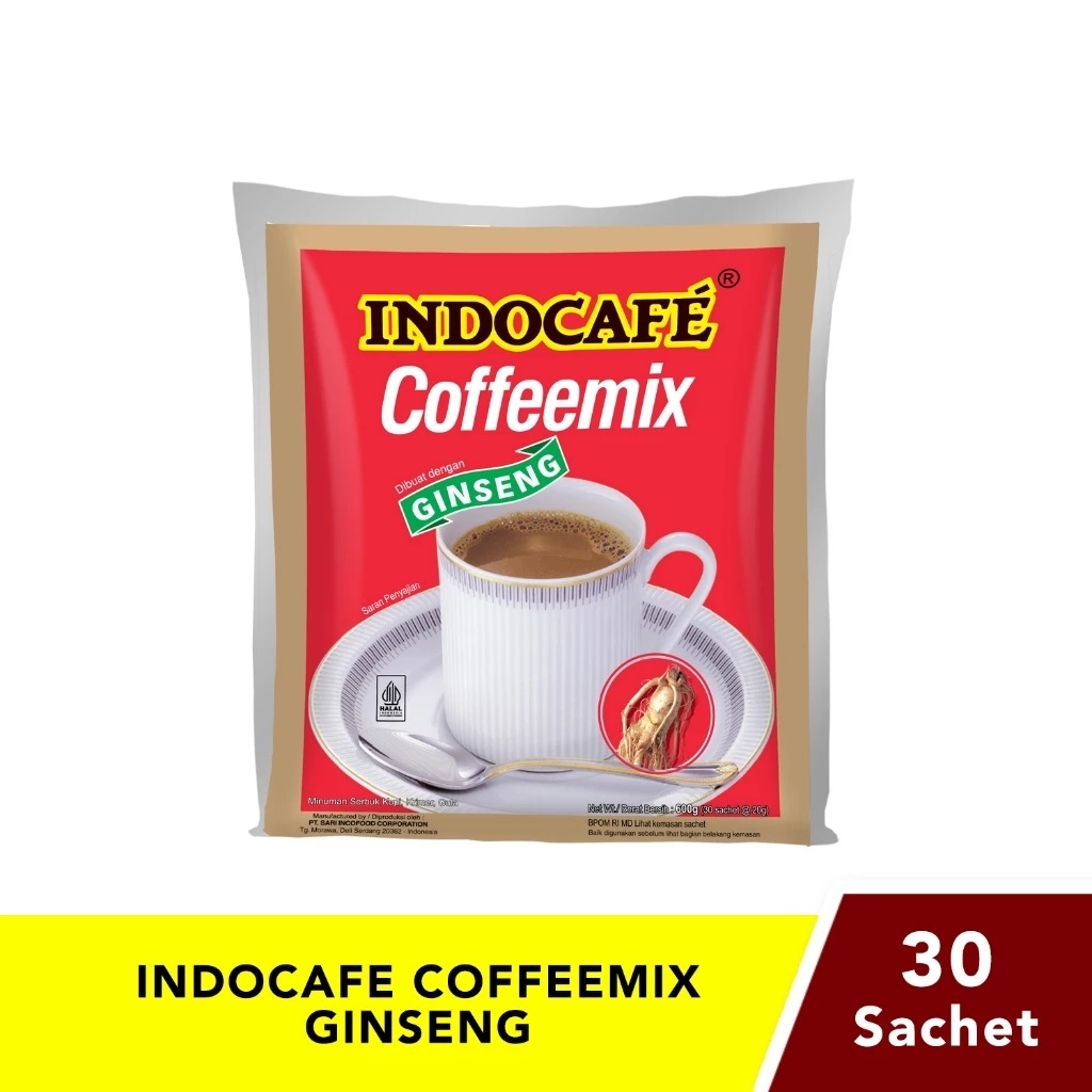 

Indocafe Coffeemix Ginseng 30 sachet kopi ginseng 30 pcs indocafe kopi ginseng bag