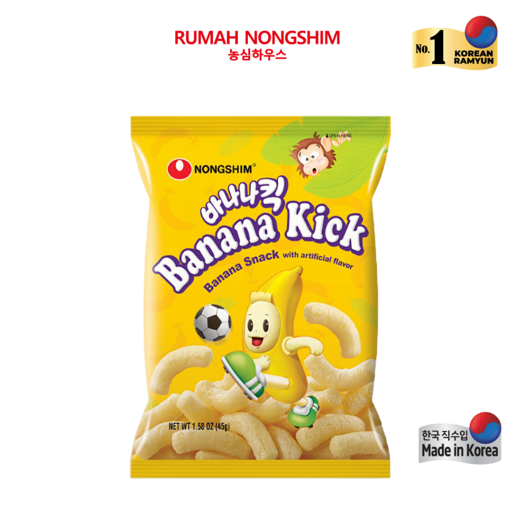 

Nongshim - BANANA KICK 45 gram Snack Rasa Pisang Asli dari Korea