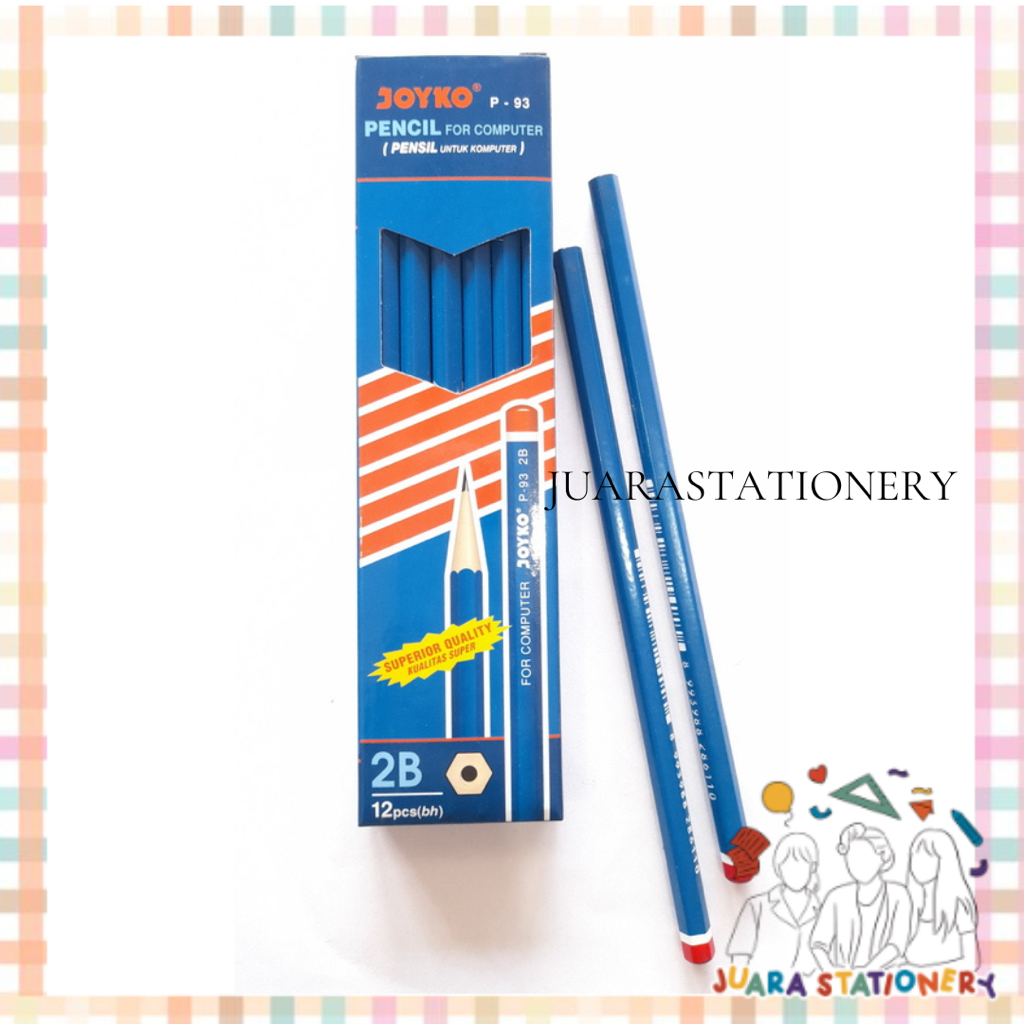 

(85) JUARASTATIONERY Pensil Kayu Joyko P-93 2B [LUSIN] / Pensil 2B Pensil Grosir Pensil Ujian