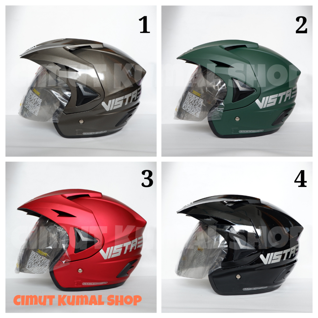 Helm Dewasa Half Face Pria Wanita Polos Motif Perempuan Laki Laki