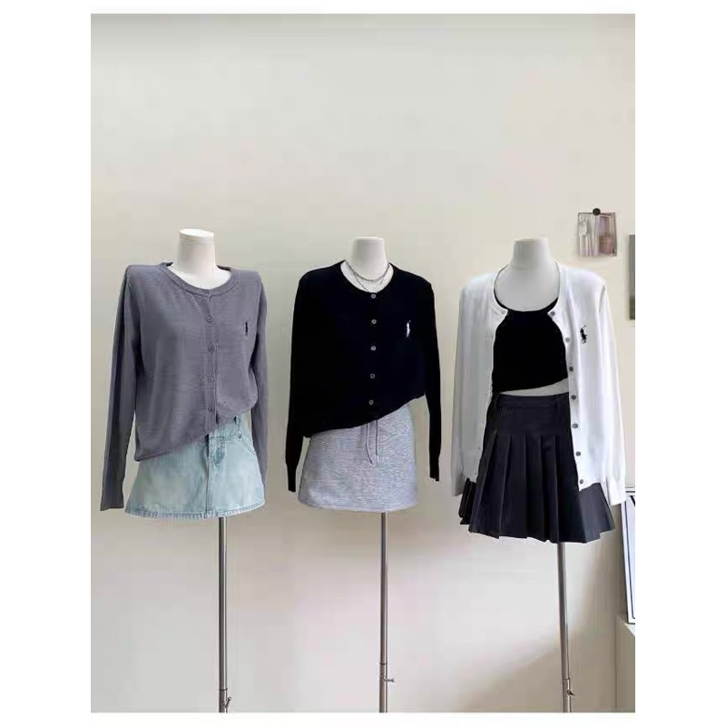 Rb DUCKYDUCK- Cardigan Polo Wanita Ralph Lauren Cardigan Cardi Rajut Korean Style