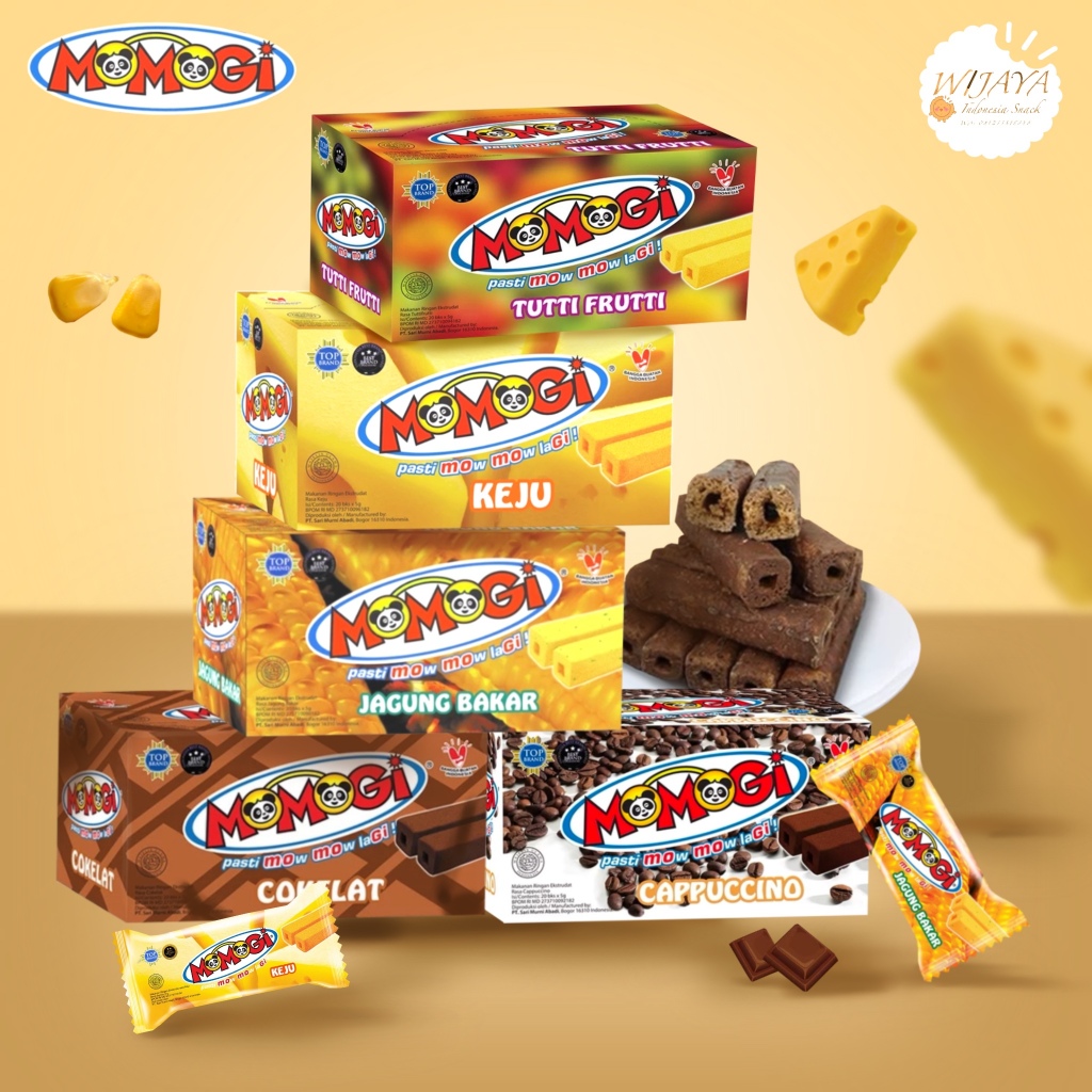 

Momogi 1BOX ISI 20PCS Coklat/Keju/Jagung Bakar/Tutti Fruti/Cappuccino isi 20pc