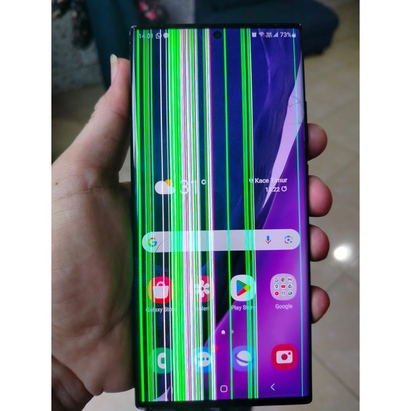 lcd samsung note20 ultra copotan minus garis