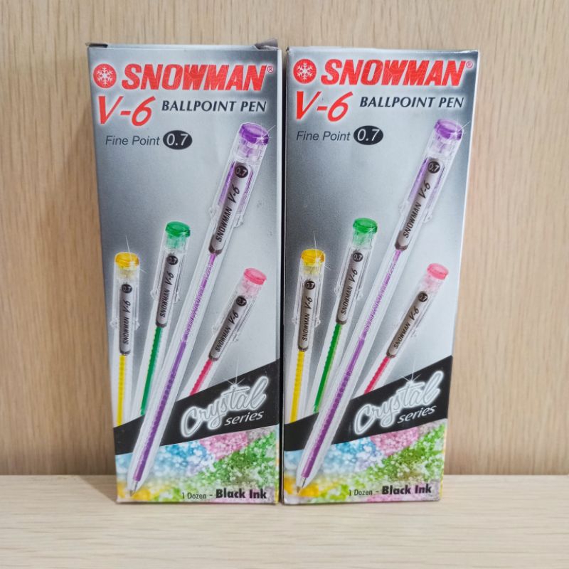 

(12PCS) PULPEN SNOWMAN V6 HITAM PACK