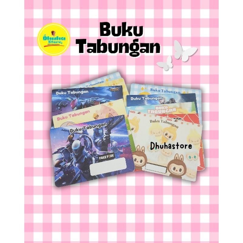 BUKU TABUNGAN KARAKTER LUCU BUKU TABUNGAN  AESTHETIC