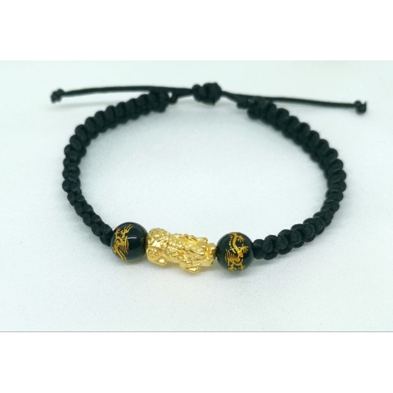 Gelang Emas Asli Naga 24K Hongkong 999% Tali Kepang