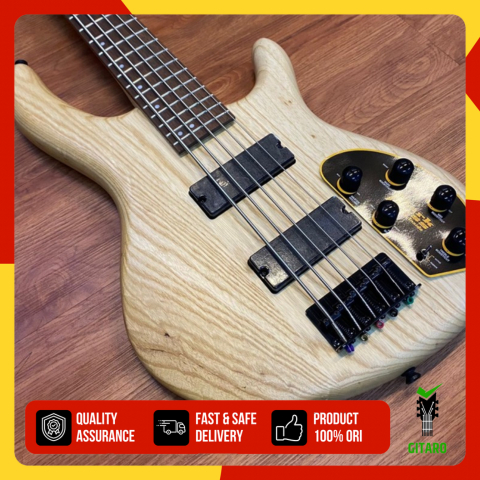 Gitar Elektrik Bass Cort Action Dlx V As Opn 5Senar Aktif Original
