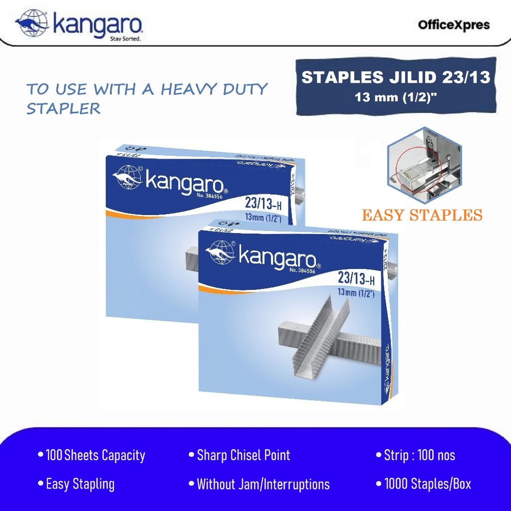 

Isi stapler / Staples Heavy Duty Staples 2313/1213 kangaro / Refill Heavy Duty Stapler