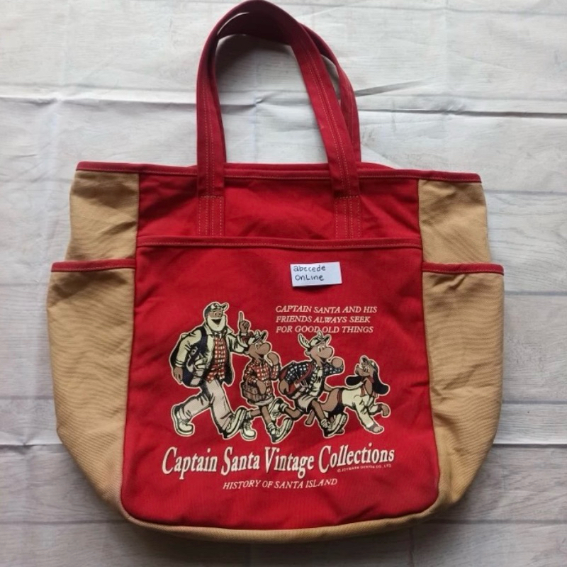 CAPTAIN SANTA Vintage Collections totebag canvas  by Joymark