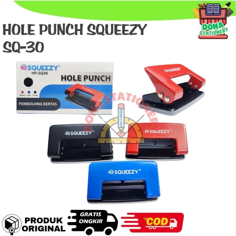 

HOLE PUNCH SQUEEZY HP-SQ30 PEMBOLONG NO.30 PEMBOLONG KERTAS SQUEEZY