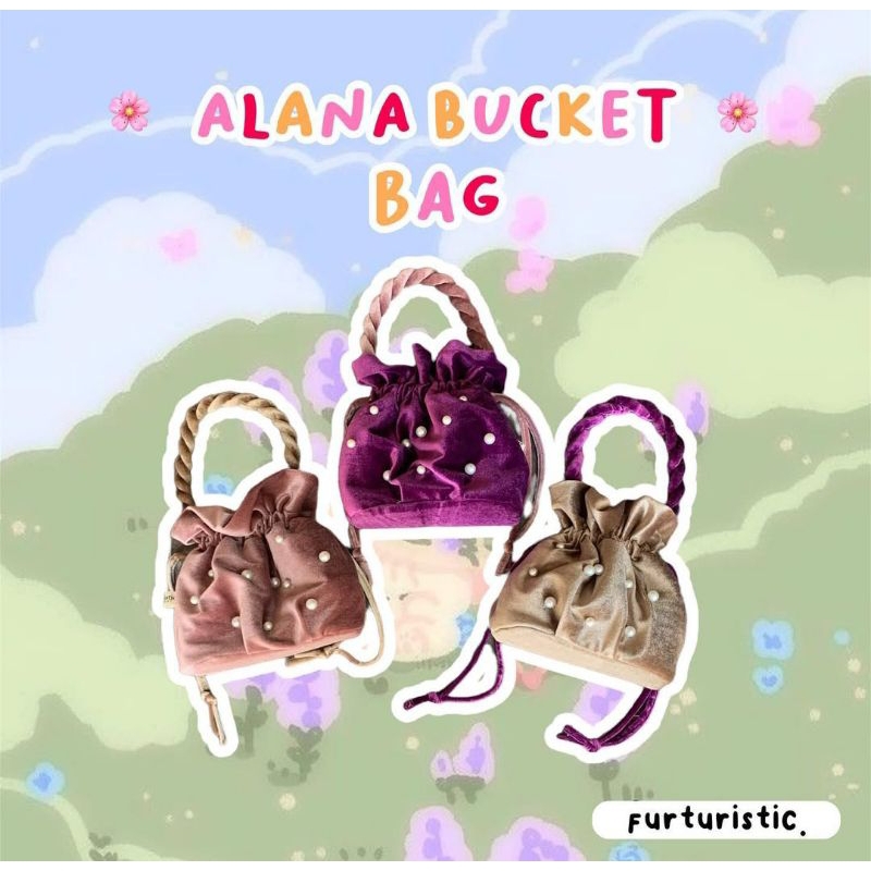 Tas Wanita / Tas Bucket Serut Bulu Halus