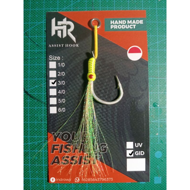 Assist Hook Size 3/0 Single SJ-60 POWER HOOK GID Rekomendasi Jig 100gr-150gr