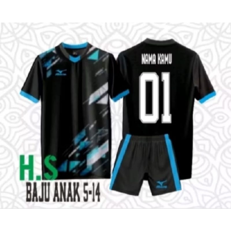 JERSEY BAJU BOLA FREE NAME NOMOR BAJU ANAK-ANAK SMP&SD
