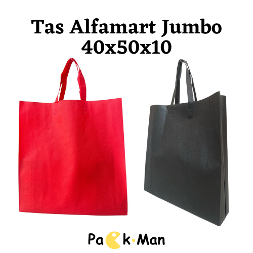 Tas Belanja Indomaret Alfamart Size Super Jumbo 40x50x10 | Goodie Bag Spunbond