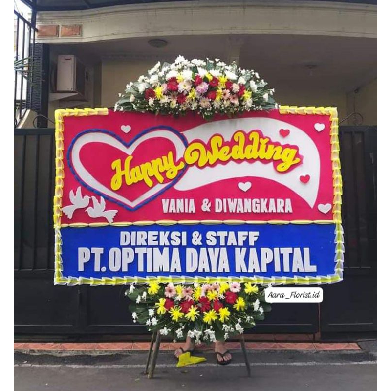 Bunga Papan Ucapan Happy Wedding Tangerang - Jakarta & Sekitarnya