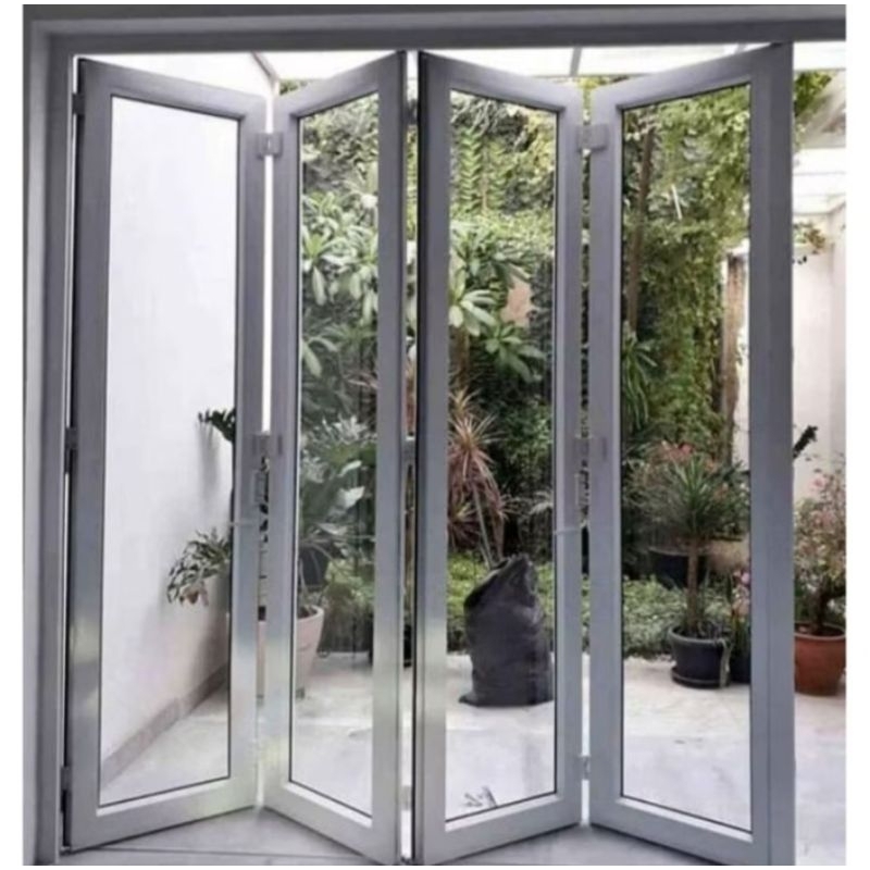 Pintu Lipat Aluminium Kaca