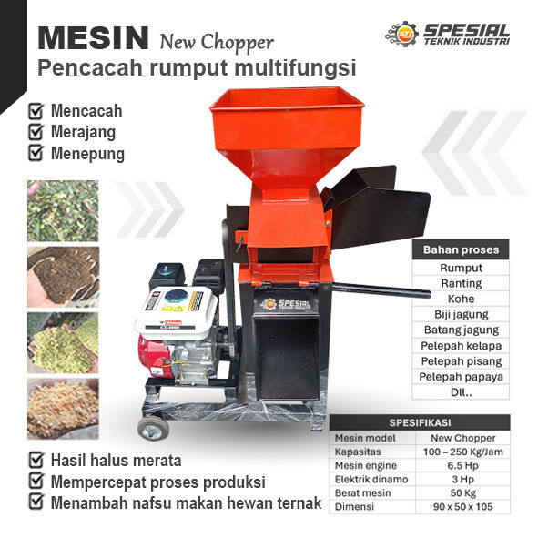 Mesin cacah rumput multifungsi New Chopper