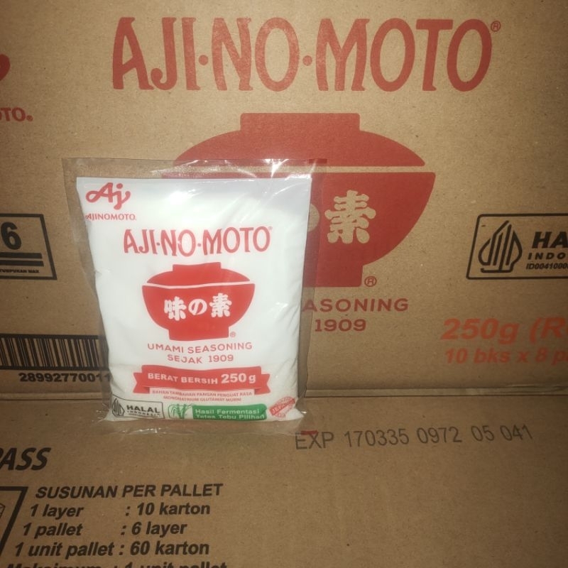 

AJINOMOTO 250gr 1 karton isi 80pcs