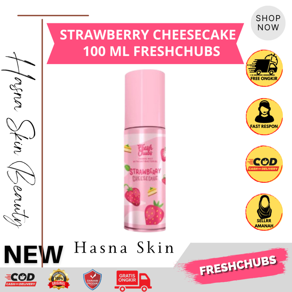 Freshchubs Fabric Mist Parfum Baju & Ruangan Strawberry Cheesecake 100ml