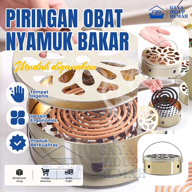 Rak Obat Pembakar Dupa Nyamuk Asbak Rokok Dupa Filter Asap Kotak Aromaterapi Pegangan Portabel