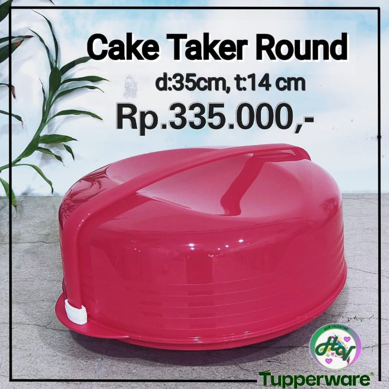Tupperware Cake Taker Round / Wadah cake, tart