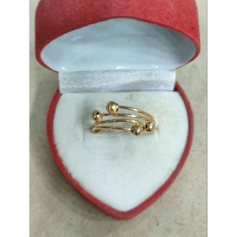 cincin spiral pentol 1 gram emas muda