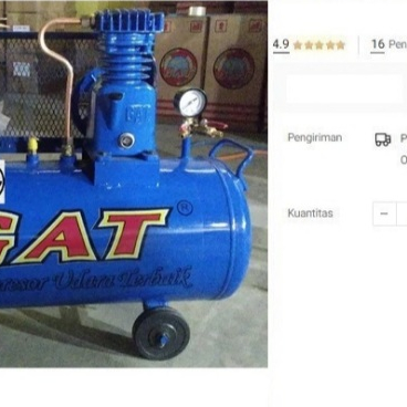 

Kompresor Angin GAT 1/4HP Air Compressor Tank Kompressor Udara 1/4 HP