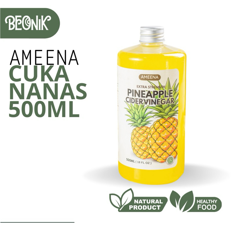 

[ BIG ] Cuka Nanas Vinegar With The Mother - Pineapple Organic 500ml | Ameena Premium Quality