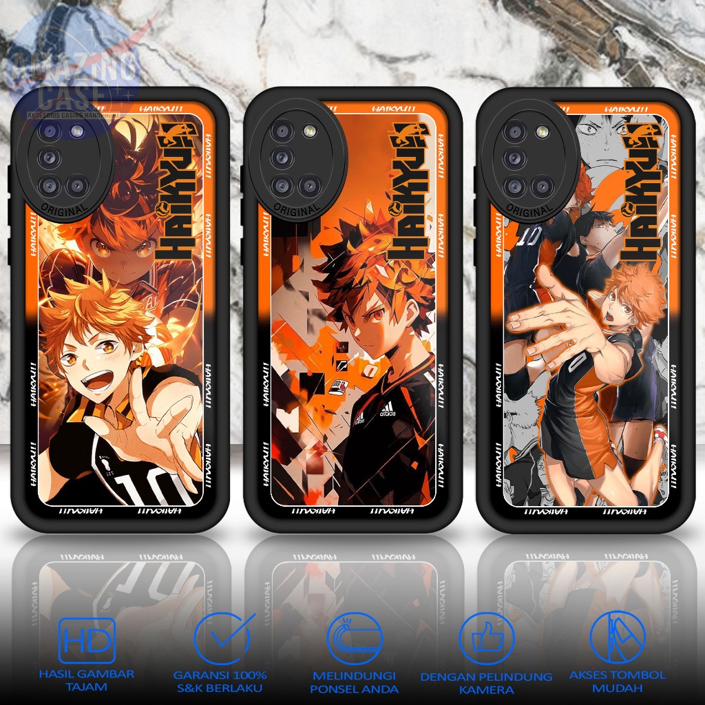 Softcase Glass Hp For SAMSUNG A31 HKYU silikon ada pelindung Kamera Case Mewah Casing Glossy